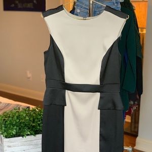 London Fog Cocktail Dress Size 8 Black Beige